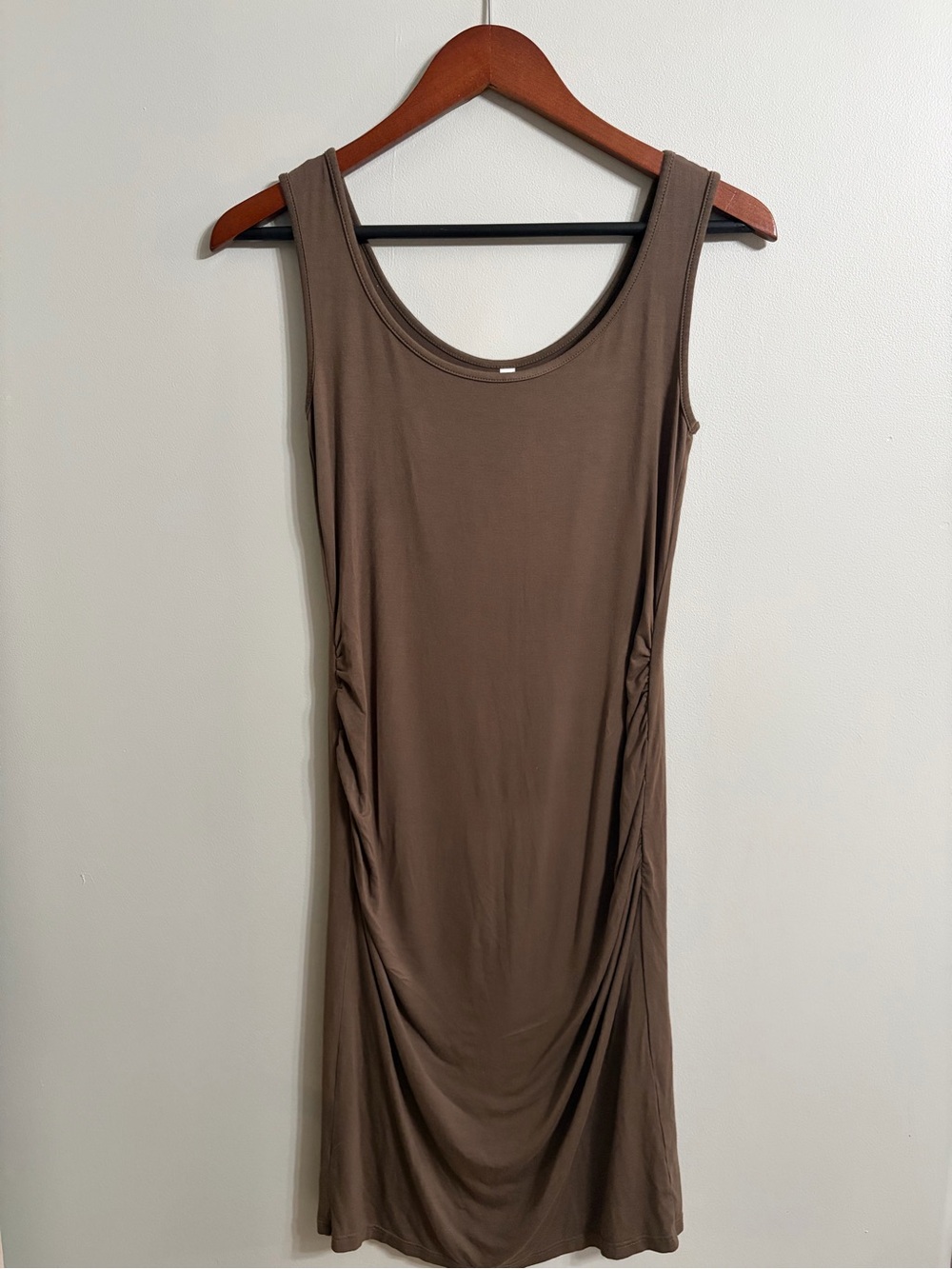 Amazon Maternity Sleeveless Midi Dress in Brown